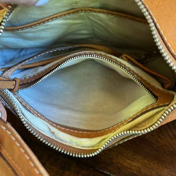 VTG MICHAEL KORS Camel Brown Leather Studded Boho Hippie Shoulder Bag Purse - Picture 11 of 16